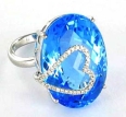 Кольцо с бриллиантом и топазом DR0263-76BK-W 2009 г инфо 6337r.