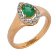 Кольцо с бриллиантом и изумрудом RIJ2958-32CT-R 2009 г инфо 6341r.