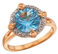 Кольцо с бриллиантом и топазом CR05-44924-76BL-R 2009 г инфо 6364r.