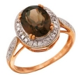 Кольцо с бриллиантом и раухтопазом CR05-32387-37CL-R 2009 г инфо 6564r.