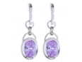 Серьги, серебро 925, аметист синт 006 01 21spk-00371 2009 г инфо 11623r.