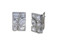 Серьги, серебро 925, кварц 001 01 21-02605 2010 г инфо 12442r.