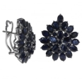 Серьги, серебро 925, сапфир 026 01 21spk-00275 2009 г инфо 12449r.