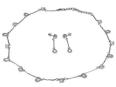 Комплект колье+серьги, серебро 925, циркон 005 08 21-00038 2010 г инфо 12498r.